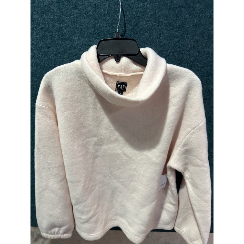 Gap Fleece Cowl Neck Pullover Sweatshirt Women's M Blush Pink